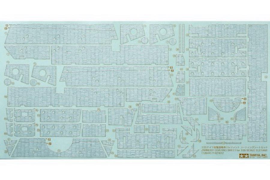 Tamiya 1/35 Zimmerit Coating Sheet Elefant lisätarvike