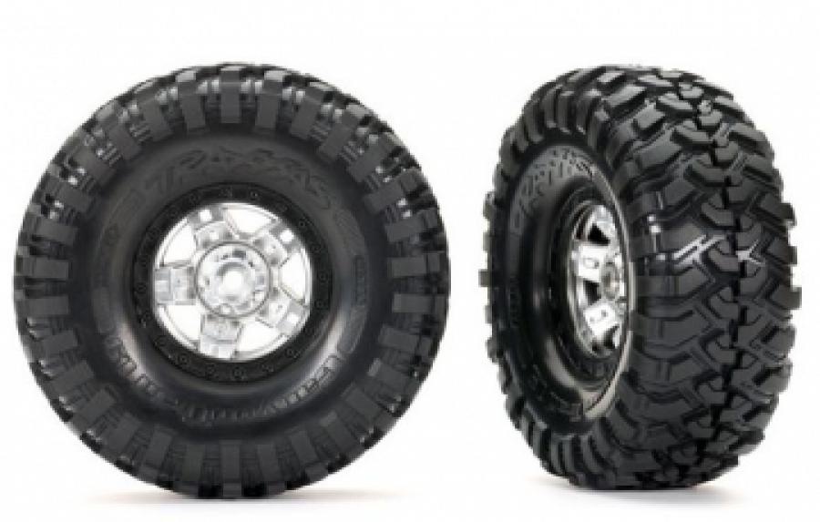 Traxxas Tires & Wheels Canyon Trail/TRX-4 Satin Chrome 1.9 (2) TRX8179X