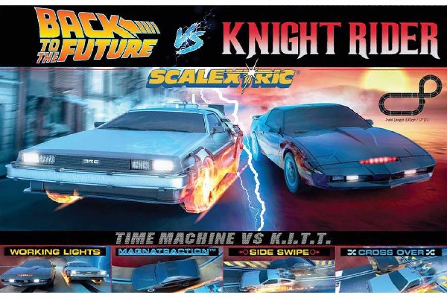 Scalextric Back to the Future vs Knight Rider 1980's Race Set