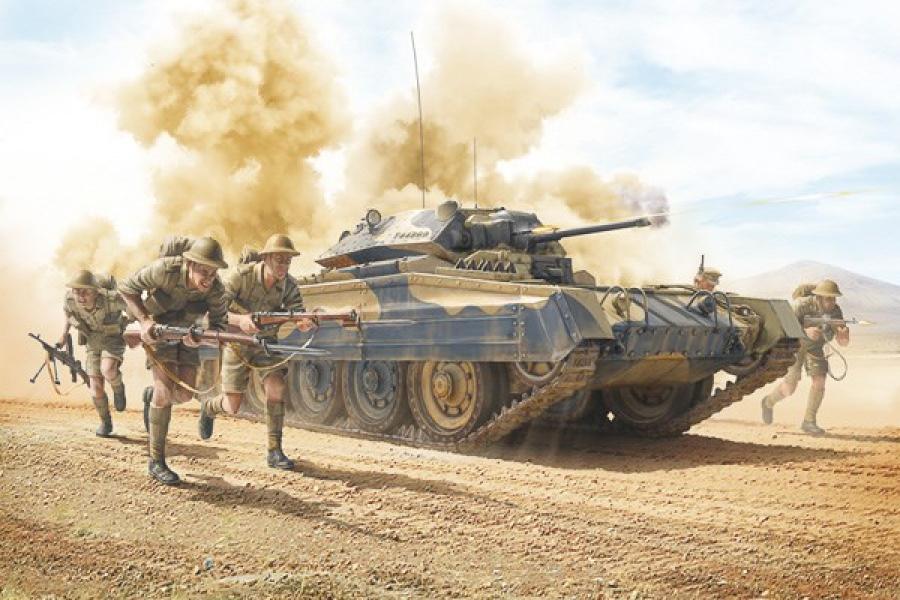 Italeri 1:35 CRUSADER MK. II WITH 8TH ARMY Infantry