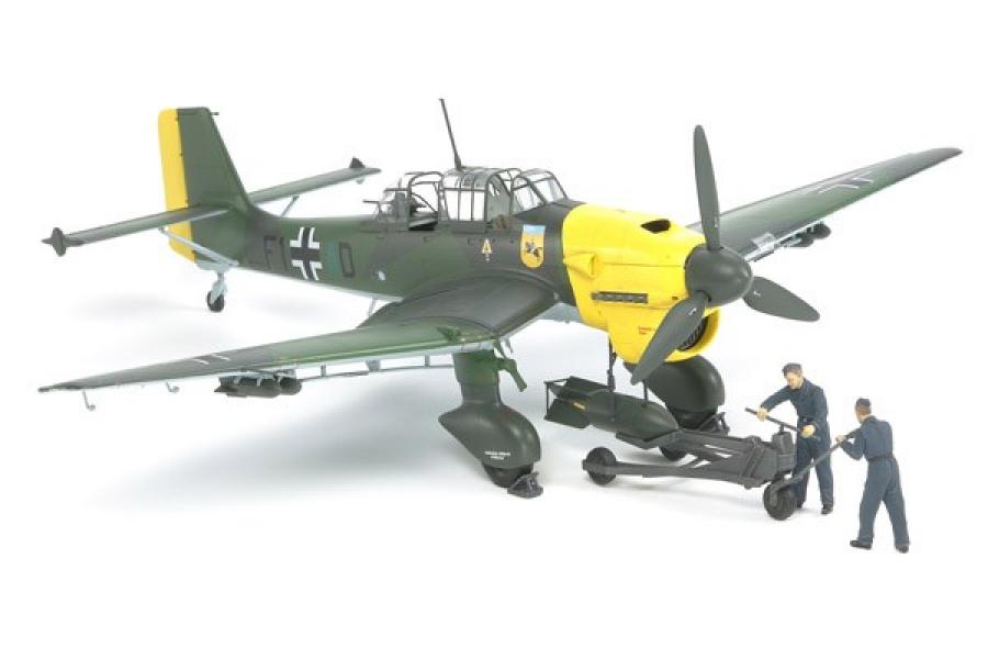 Tamiya 1/48 Ju 87B-2 Stuka w/Bomb Loading set pienoismalli