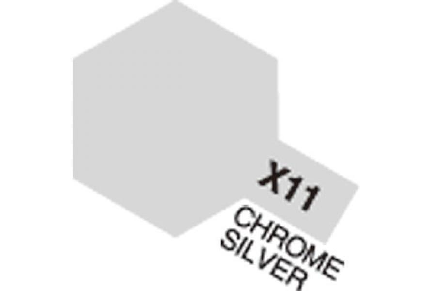 Tamiya Acrylic Mini X-11 Chrome Silver akryylimaali