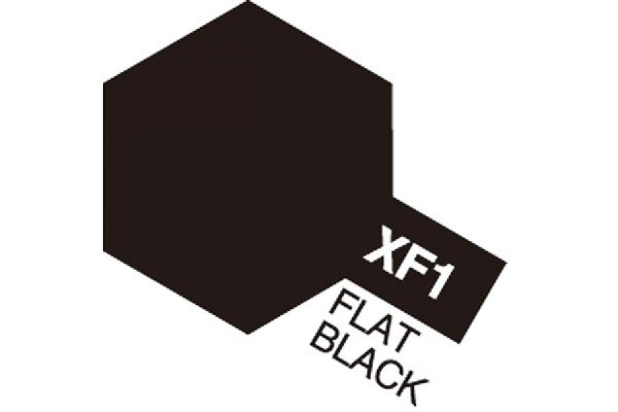 Tamiya Acrylic Mini XF-1 Flat Black akryylimaali