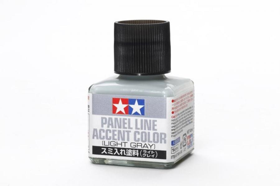 Tamiya Panel Line Accent Color Light Grey maalipesu