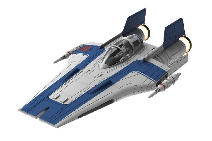 1:44 Build & Play A-wing Fighter, blue