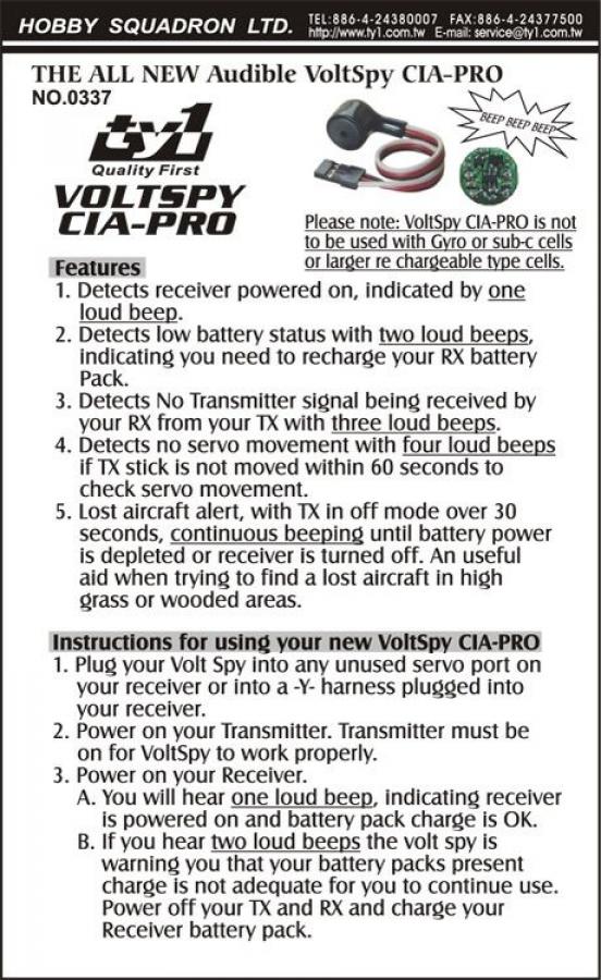 Volt Spy CIA-Pro 56dB 4.8-6V