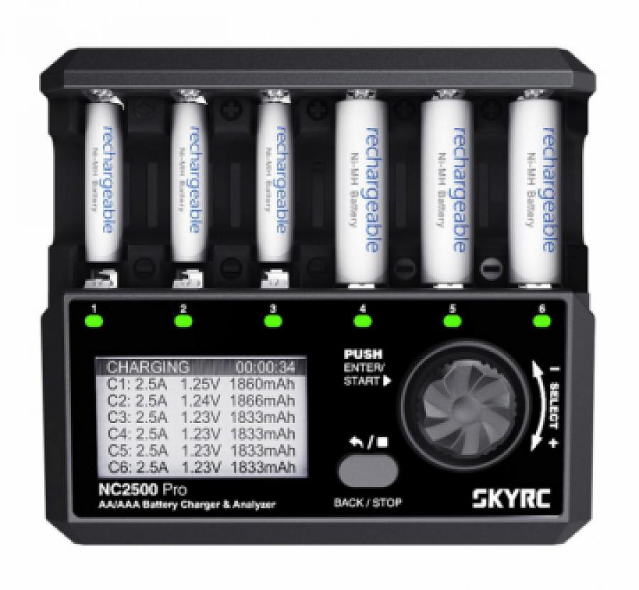 SkyRC NC2500 Charger NiMH AA/AAA 0.1-2.5A 240AC