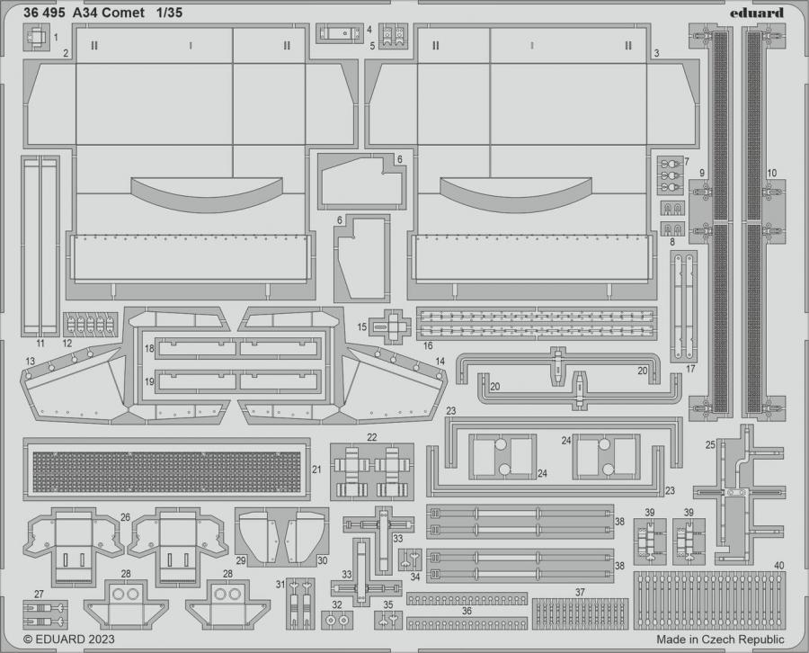 Eduard 1/35 A34 Comet Pe set for TAMIYA kit