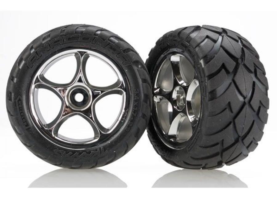 Traxxas Tires & Wheels Anaconda/Tracer Chrome 2.2" Rear (2) TRX2478R