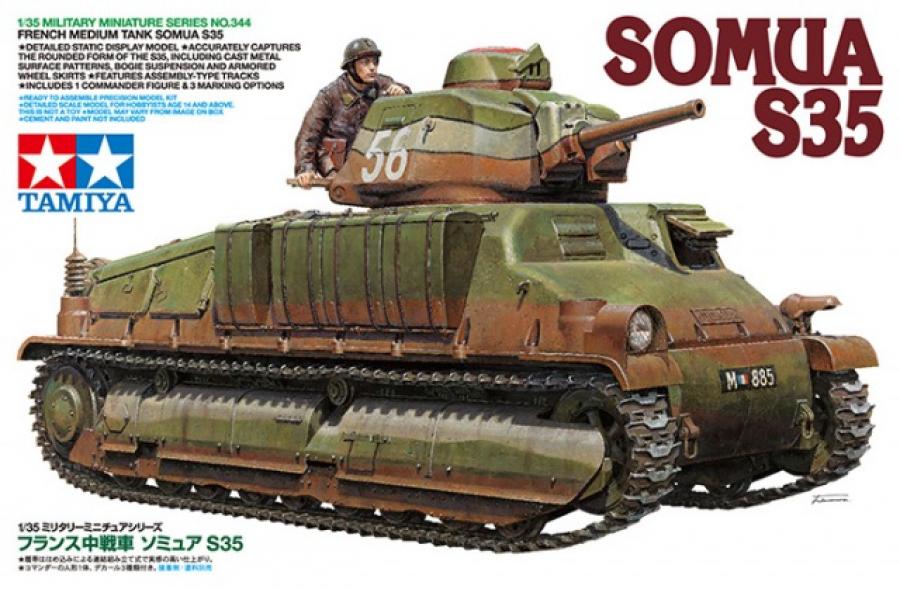 Tamiya 1/35 SOMUA S35 pienoismalli