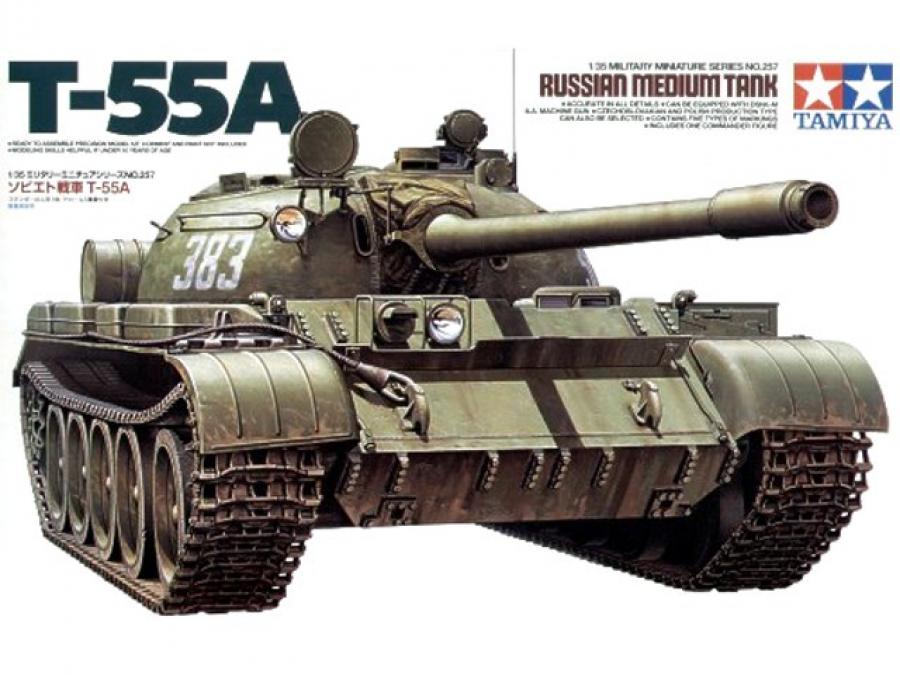 Tamiya 1/35 Russian Medium Tank T-55A pienoismalli