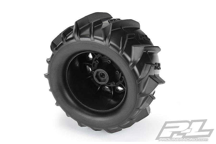 Dumont 2.8" Sand/Snow Tires Mounted on Raid Black 6x30 Removable Hex Wheels (2) for StampedeÂ® 2wd & 4wd FR