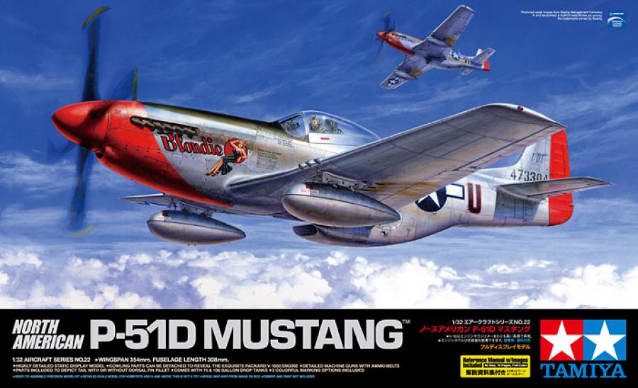 Tamiya 1/32 North American P-51D Mustang pienoismalli