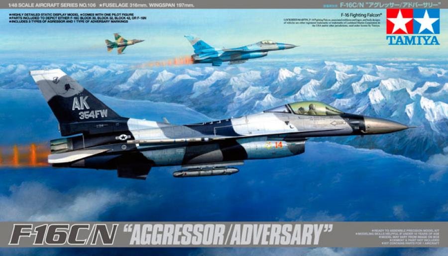 Tamiya 1/48 F-16C/N Aggressor / Adversary pienoismalli