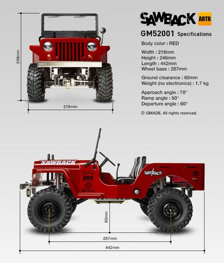 GMade 1/10 GS01 Sawback 4WD Kit