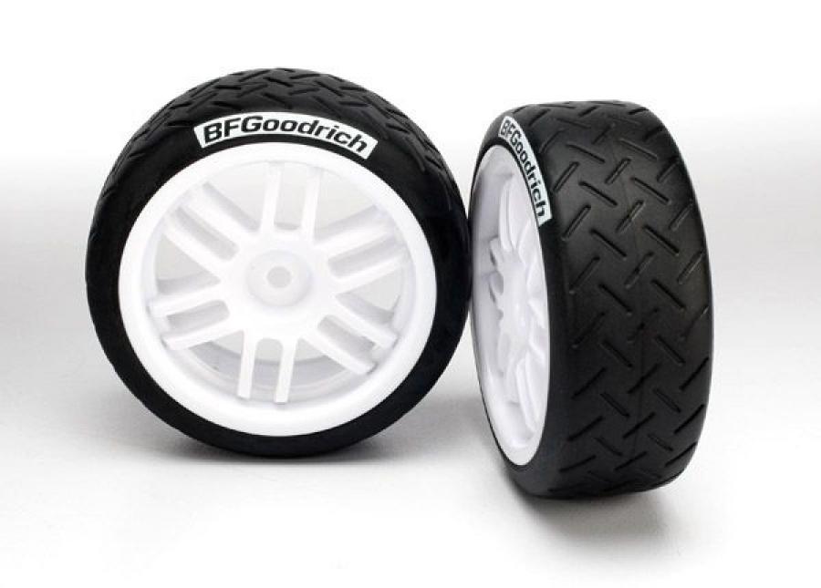 Traxxas Tires & Wheels BFGoodrich/Rally White 1/16 (2) TRX7372