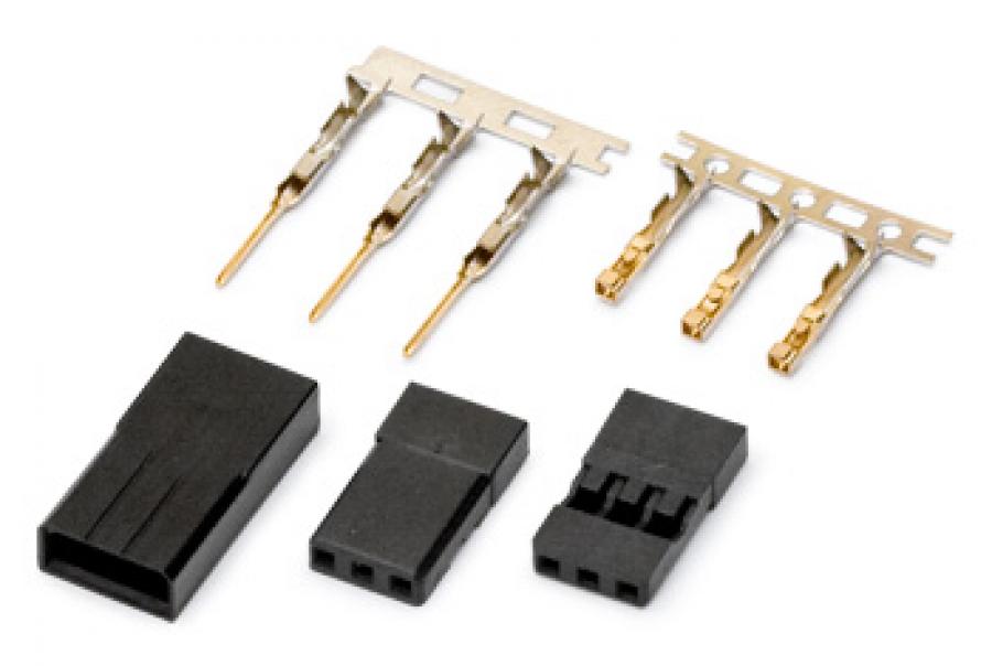 Servo Connector JR/Universal gold plated pair