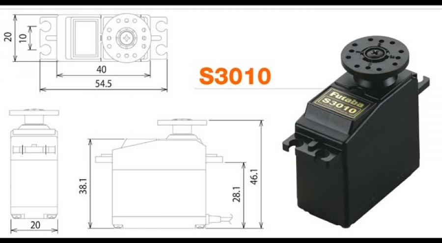 Servo S3010 Std  6.5kg 0.19s 1BB