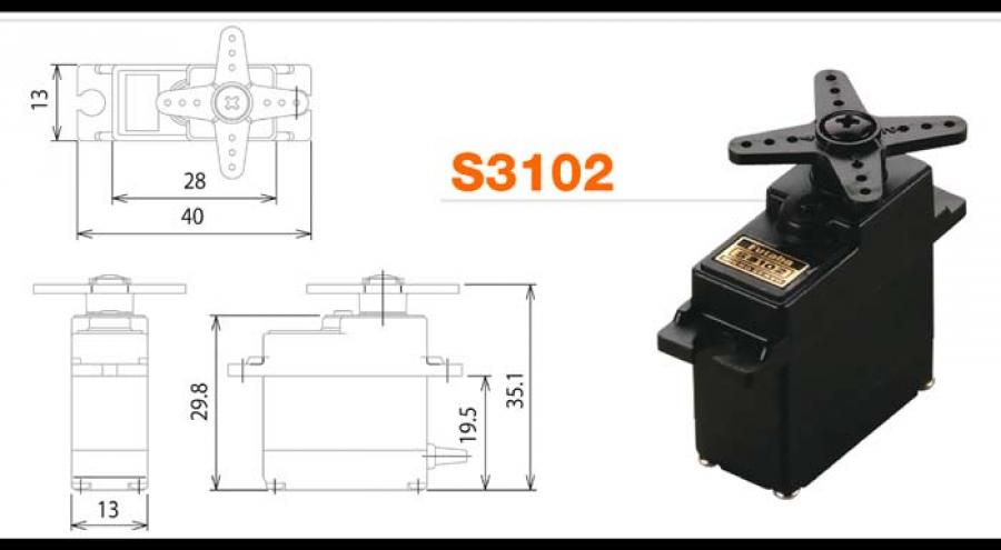 S3102 Micro Servo 4.6kg 0.20s (analog)