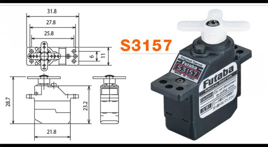 S3157 Digital Micro Servo 1.7kg 0.09s