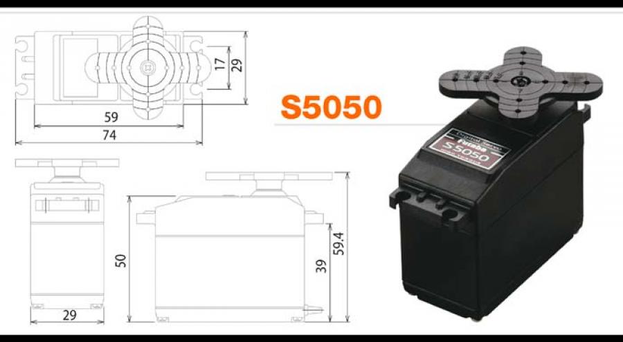 S5050 Large Servo 19kg 0.20s 2BB MG*