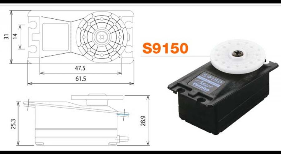 S9150 Digital Wing Servo 5.8kg 0.18s 4.8V*