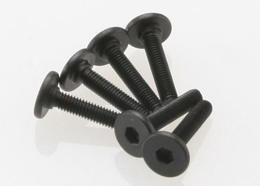 Traxxas Screws M3x15mm Flat-head Hex Socket (6) TRX3646