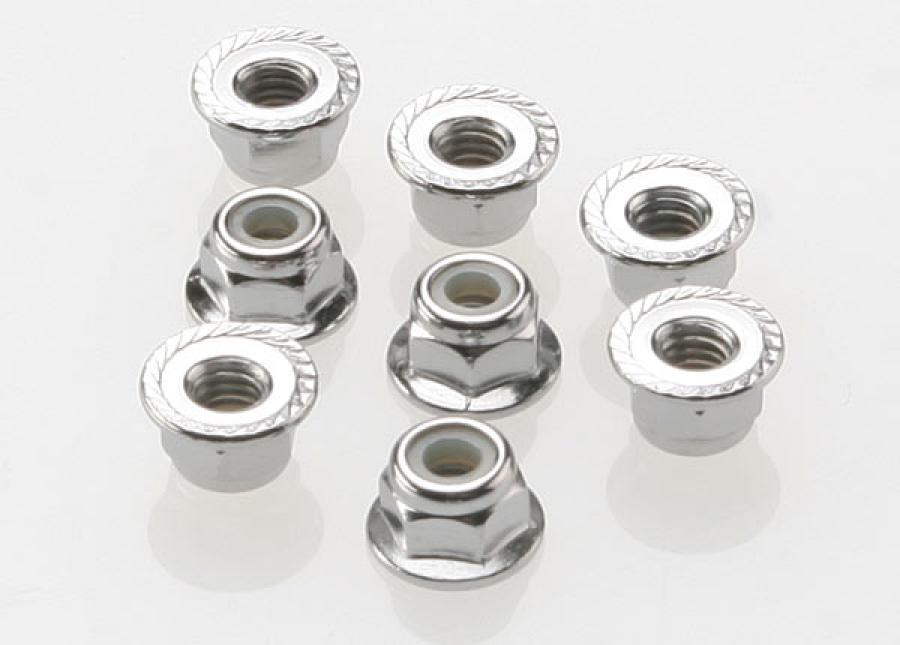 Traxxas Lock Nut Flanged M4 Steel (8) TRX3647