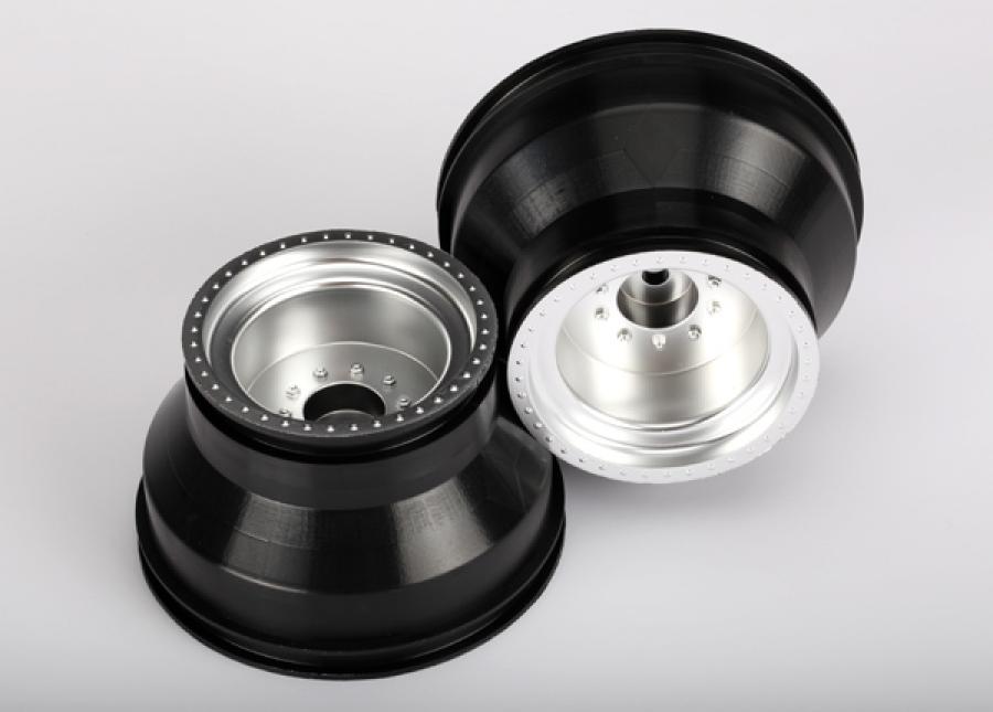 Traxxas Wheels Satin Chrome 2.0/3.0" Truck (2) TRX3666