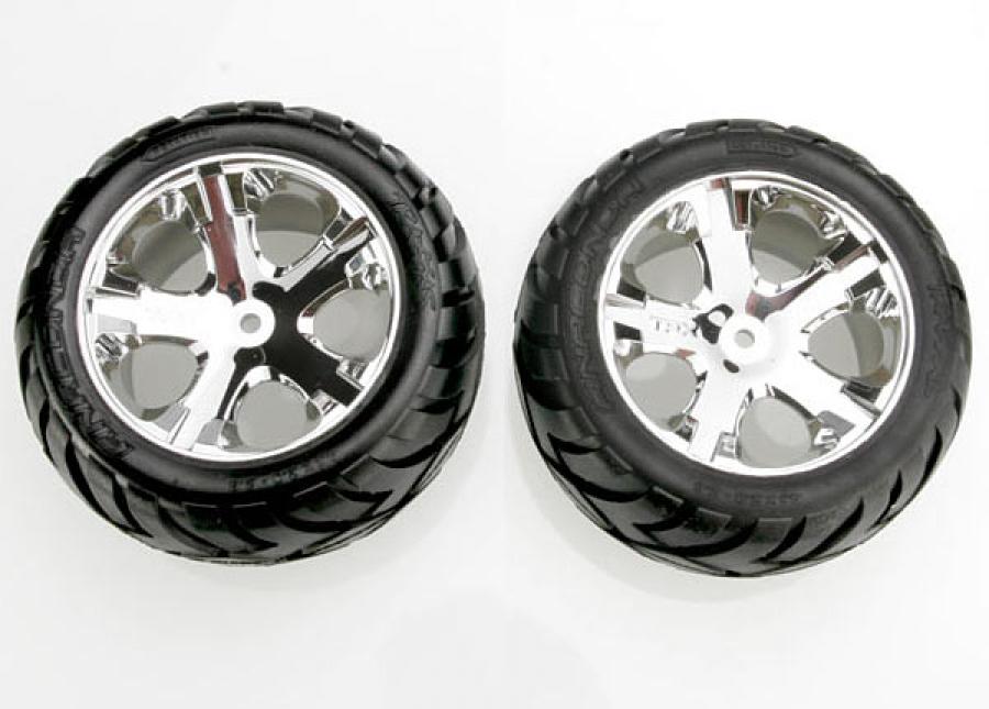 Traxxas Tires & Wheels Anaconda/AllStar Chrome 2,8" Rear (2) TRX3773