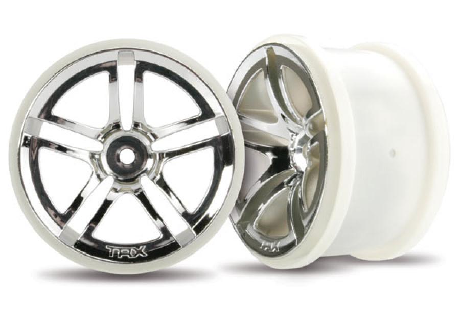 Traxxas Wheels Twin-Spoke Chrome 2.8" (2) TRX3774