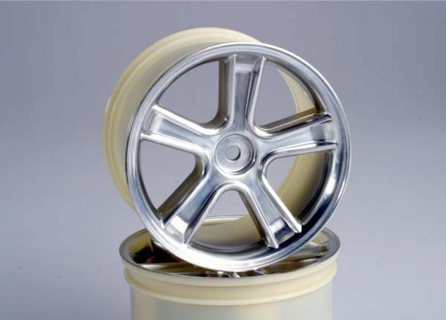 Traxxas Wheels Maxx 5-Spoke Satin Chrome (2) TRX3972