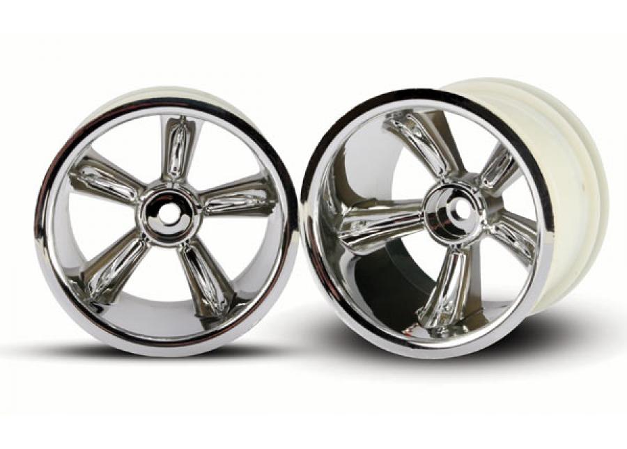 Traxxas Wheels Pro-Star Chrome 2.2" Nitro Rear (2) TRX4172