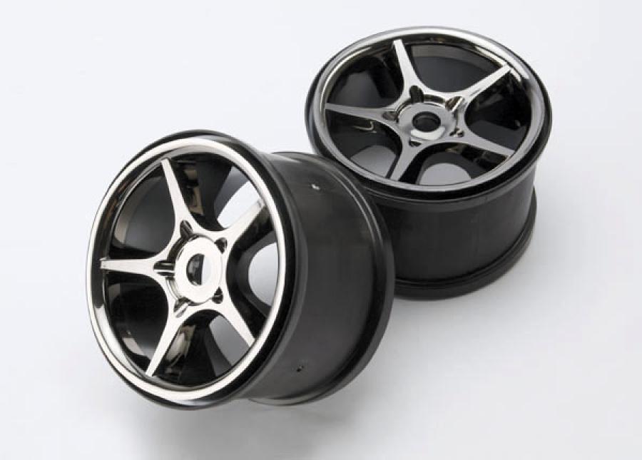 Traxxas Wheels Gemini Black Chrome (17mm) 3.8" (2) TRX5372X