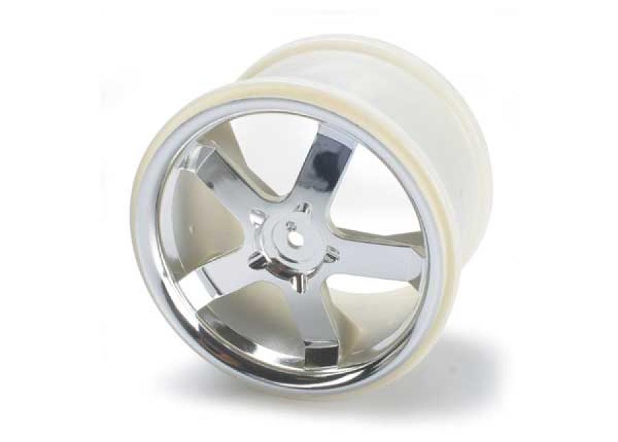 Traxxas Wheels Hurricane Chrome (14mm) 3.8" (2) TRX5373