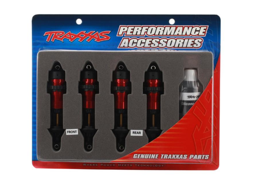Traxxas Shocks GTR Complete Aluminium Red (4) TRX5460R