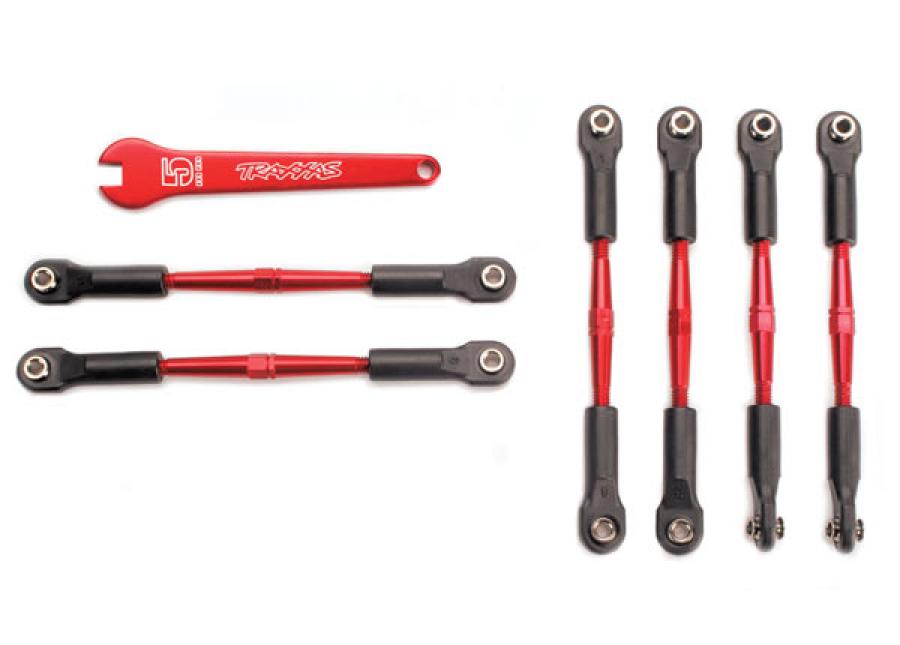 Traxxas Turnbuckle Set Aluminium Red Toe-In/ Camber TRX5539X