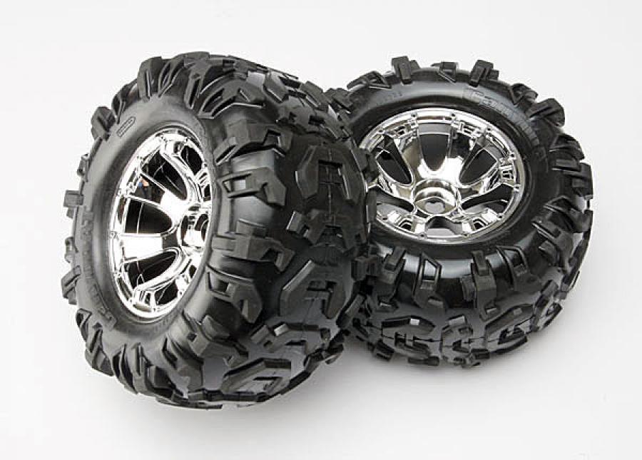 Traxxas Tires & Wheels Canyon AT/Geode (17mm) 3.8" (2) TRX5673
