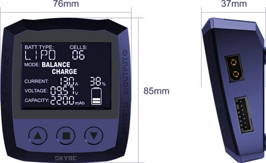 SkyRC B6 Lite Charger 13A, LiPo/LiFe/LiHV, NiMH 12VDC