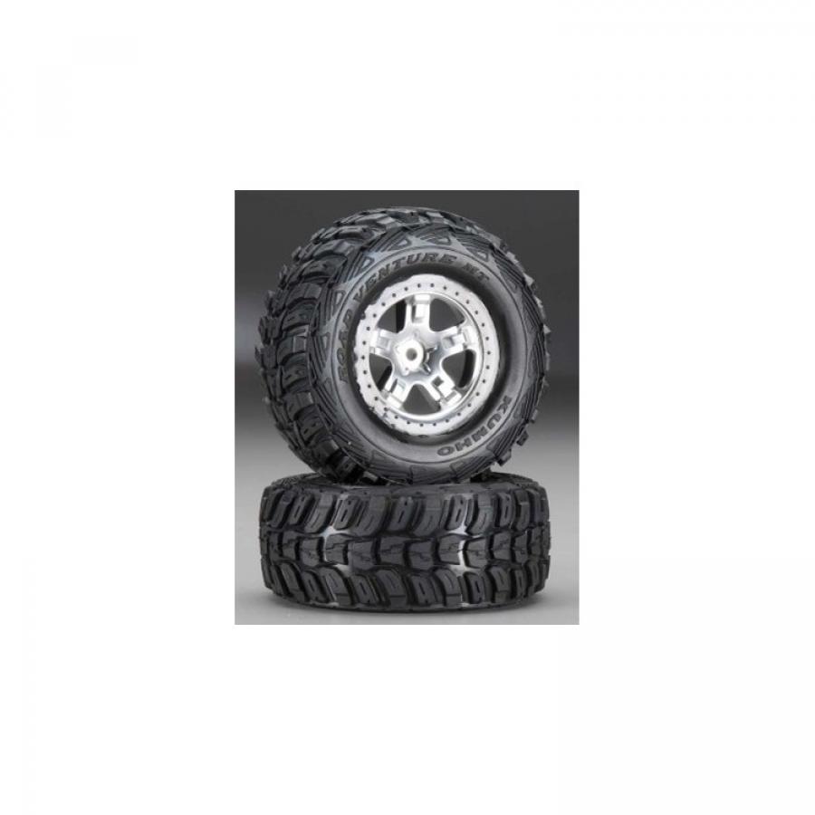 Traxxas Tires & Wheels Kumho/SCT Satin-Black 4WD/2WD Rear (2) TRX5880