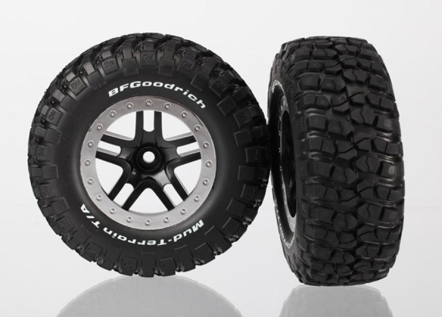 Traxxas Tires & Wheels BFGoodrich/S-Spoke Black-Satin 2WD Front (2) TRX5885