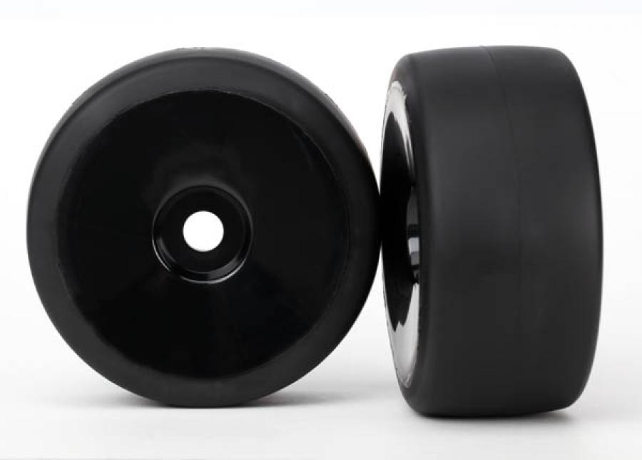Traxxas Tires & Wheels Slicks S1/Dished Black Front (2) XO-1 TRX6475