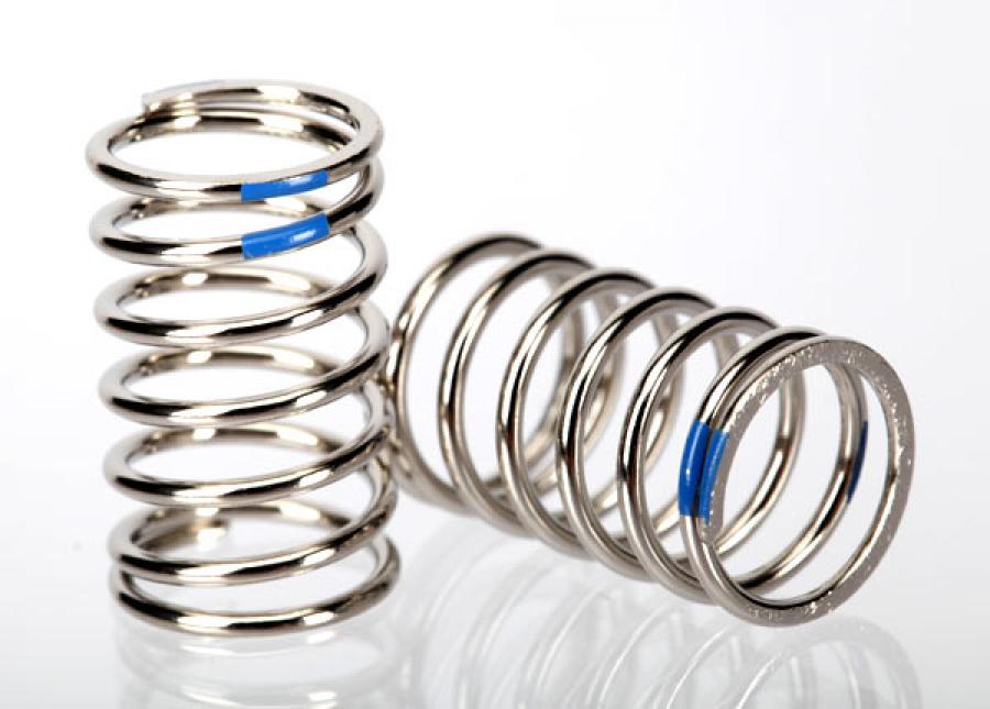 Traxxas Spring, shock (nickel finish) (GTR) (2.925 rate, blue) (1 pa TRX7245A