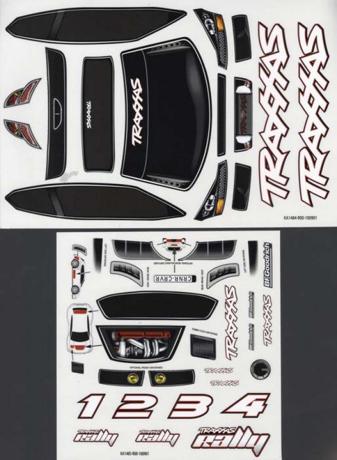 Traxxas Decal Sheets 1/16 Rally TRX7313