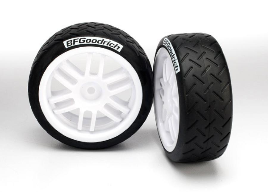 Traxxas Tires & Wheels BFGoodrich/Rally White 1/16 (2) TRX7372