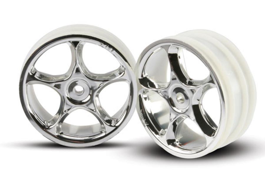 Traxxas Wheels Tracers Chrome 2.2" 2WD Front (2) TRX2473