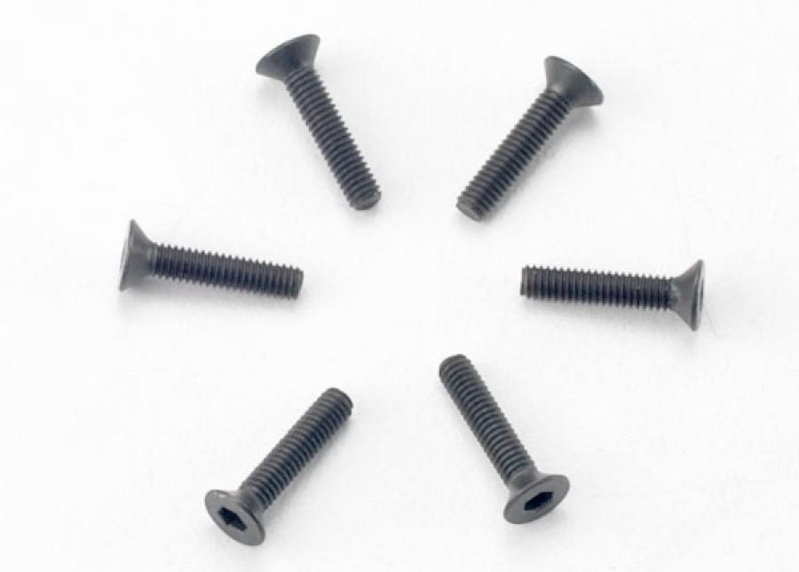 Traxxas Screws M2.5x12mm Countersunk Hex Socket (6) TRX2526
