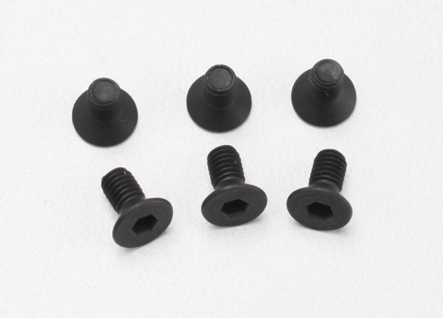 Traxxas Screws, 3x6mm countersunk machine (6) (hex drive) TRX2534