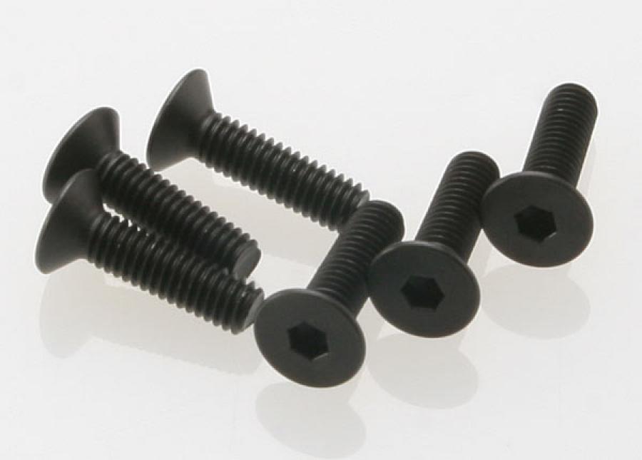 Traxxas Screws M4x15mm Countersunk Hex Socket (6) TRX2546