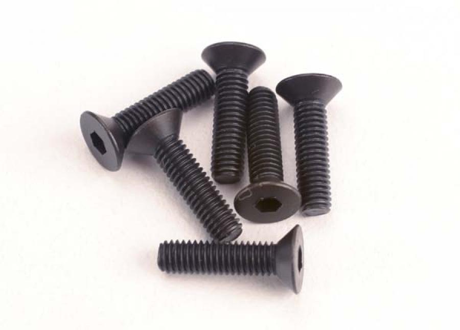 Traxxas Screws M3x12mm Countersunk Hex Socket (6) TRX2552